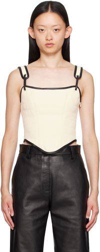 Paris Georgia Off-White & Black Lottie Camisole