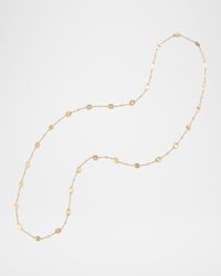 18K Yellow Gold Lunaria Necklace with Diamonds