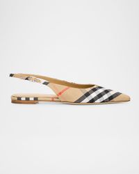 Birdie Check Slingback Ballerina Flats