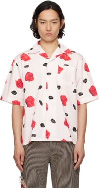 Marni White Iris Heavy Poplin Shirt