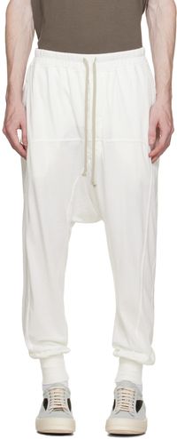 Rick Owens DRKSHDW Pantalon de survêtement blanc cassé à cordon coulissant