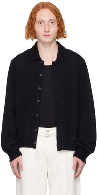 OUR LEGACY Cardigan de style polo noir