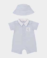Boy's Saturday Regatta Striped Short Playsuit, Size 0M-9M