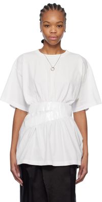 MM6 Maison Margiela White Taped Jersey T-shirt
