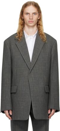 Jil Sander Gray Virgin Wool Blazer