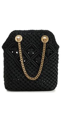 Veronica Beard Small Macrame Veronica Beard Slouch Bag Black One Size