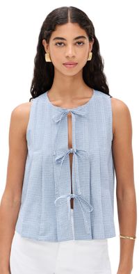 ALIGNE Tally Gingham Tie Top Chec 8
