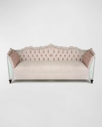 Santiago Mirrored Trim Sofa, 88"