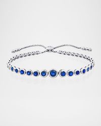 Diamond Fringe Blue Sapphire Adjustable Diamond Bracelet