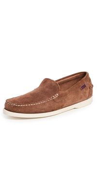 Sebago Frank Flesh Out Suede Slip Ons Dark Brown 8