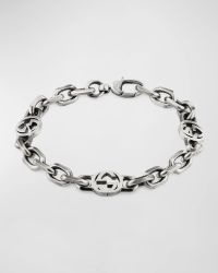 Men's Interlocking G Chain Bracelet, 7.5"L