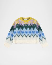 Girl's Glenda Multicolor Wool-Blend Sweater, Size 7-12