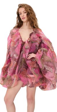 Andrea Iyamah Banda Bubble Romper Cordalt Print S/M