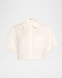 Solange Short-Sleeve Cropped Shirt