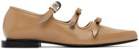 Toga Pulla SSENSE Exclusive Beige Pointed Toe Ballerina Flats