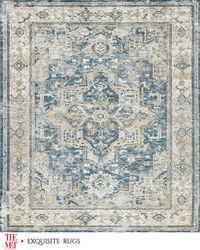 Antique Loom Blue & Beige Rug, 12' x 15'