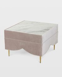 Valentina Marble Cocktail Ottoman