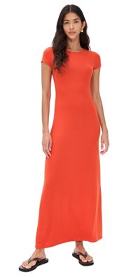 Leset Lauren Short Sleeve Maxi Dress Poppy XL