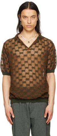 Isa Boulder SSENSE Exclusive Brown & Green Polo