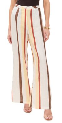 VRG GRL Rule Linen Pants Stripe L