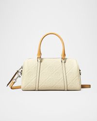 T Monogram Soft Pebbled Mini Barrel Bag