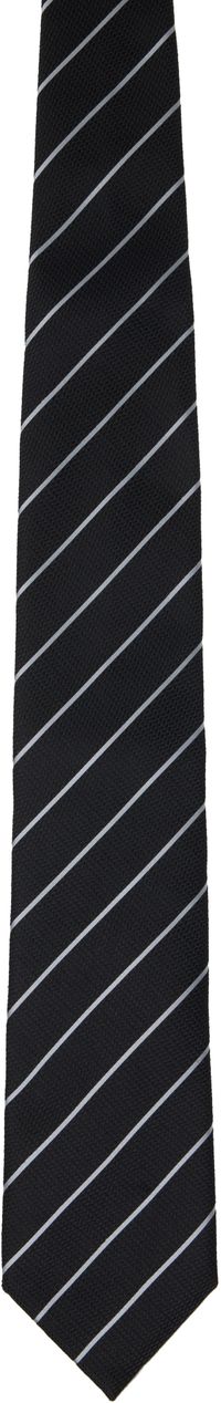 TOM FORD Black Striped Tie