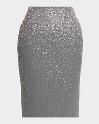 Crystal Suiting Pencil Skirt
