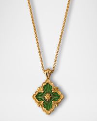 18K Yellow Gold Opera Tulle Green Pendant