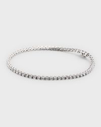 18K White Gold Diamond Tennis Bracelet, 3.90tcw, 7"L