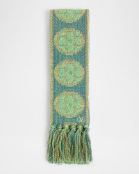 Metallic Antibes Cotton Fringe Scarf
