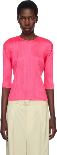 PLEATS PLEASE ISSEY MIYAKE Pink Monthly Colors March Top