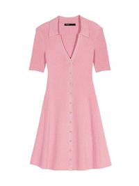 Women's Sparkly Ribbed Knit Dress - Light Pink - Size 10