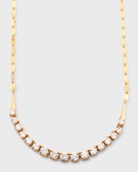 14K Gold Flawless Graduating Diamond Tennis Necklace
