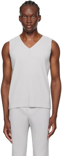 HOMME PLISSÉ ISSEY MIYAKE Gray Basics Tank Top