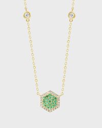 Honeycomb Emerald and Diamond Necklace