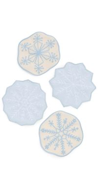 Piecework Puzzles Snowflake Napkins Green/Grey One Size