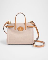 Antibes Small Canvas Shopping Tote Bag