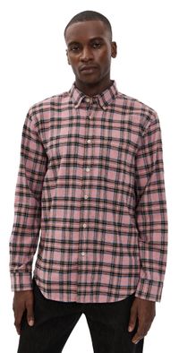 Portuguese Flannel Cais Cotton Plaid Button Down Shirt Multi Color M