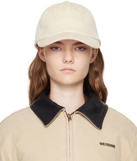 We11done Off-White Velvet-Denim Cap