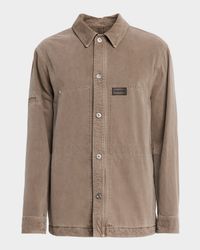 Men's Cotton Drill Four-Pocket Button-Down Shirt