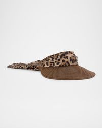 Ricky Packable Hemp Visor with Animal-Print Sash