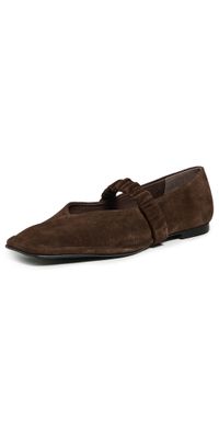 ALOHAS Lautan Suede Leather Ballet Flats Suede Brown 38