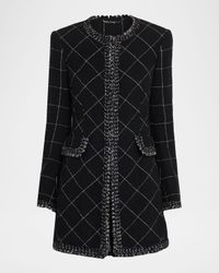 Windowpane Wool Single-Breasted Jacket