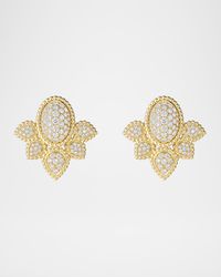 Serpent Boheme Vintage 18K Yellow Gold Diamond Stud Earrings
