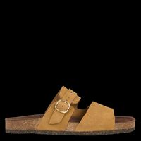 Bosabo - Sandales plates en cuir velours - Taille 41 - Beige