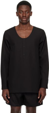We11done Black Scoop Neck Shirt