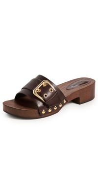 Schutz Irie Clogs Chestnut Brown 5.5