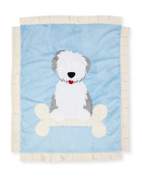 Puppy Love Plush Baby Blanket, Blue