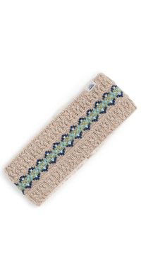Faherty Fairisle Headband Oatmeal Heather One Size