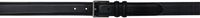Paul Smith Black Leather Double Keeper Classic Suit Belt